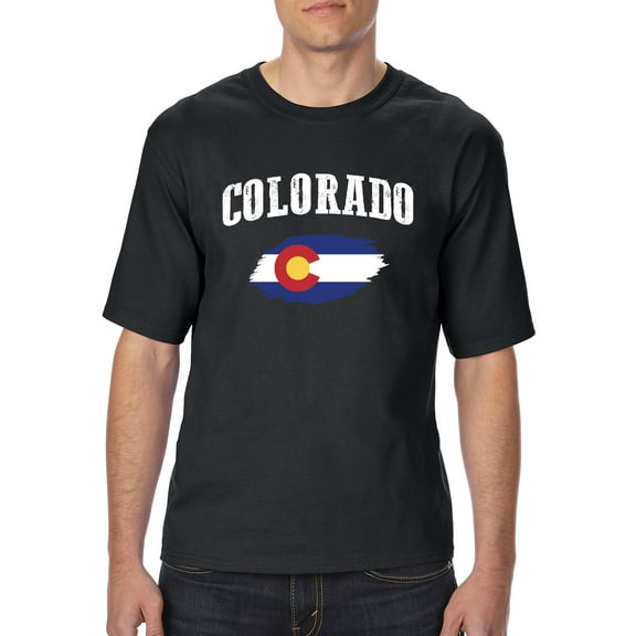Normal is Boring - Big Men's T-Shirt, up to Tall Size 3XLT - Colorado Flag