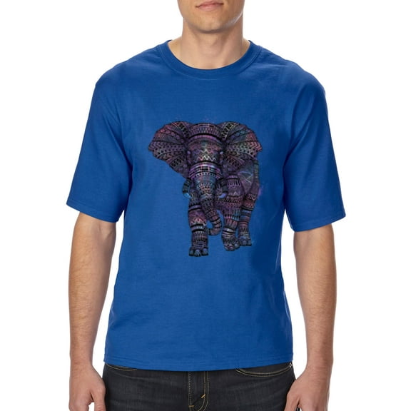 Normal is Boring - Big Men's T-Shirt, up to Tall Size 3XLT - Elephant