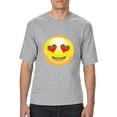 thumbnail image 1 of Normal is Boring - Big Men's T-Shirt, up to Tall Size 3XLT - Emoji Heart-Shaped Eyes, 1 of 5
