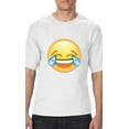 thumbnail image 1 of Normal is Boring - Big Men's T-Shirt, up to Tall Size 3XLT - Emoji Laughing Tears, 1 of 5