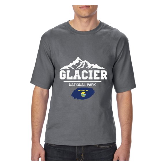 Normal is Boring - Big Men's T-Shirt, up to Tall Size 3XLT - Glacier National Park