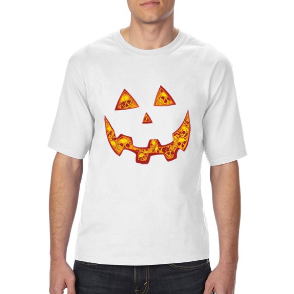 Normal is Boring - Big Men's T-Shirt, up to Tall Size 3XLT - Halloween Costume Pumpkin Face