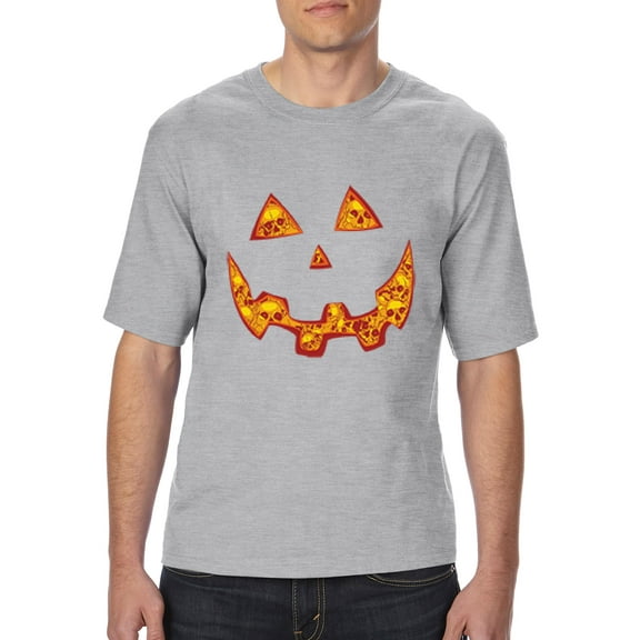 Normal is Boring - Big Men's T-Shirt, up to Tall Size 3XLT - Halloween Costume Pumpkin Face