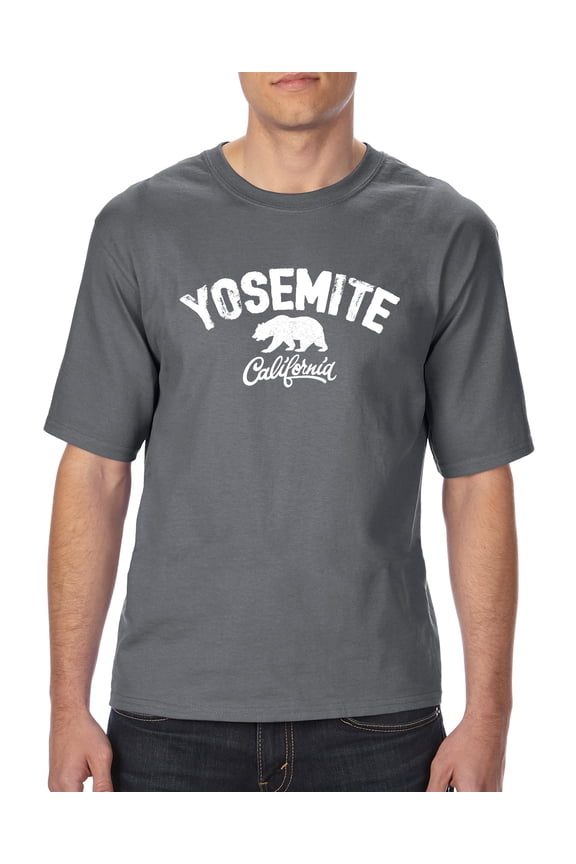 Normal is Boring - Big Men's T-Shirt, up to Tall Size 3XLT - National Park Yosemite