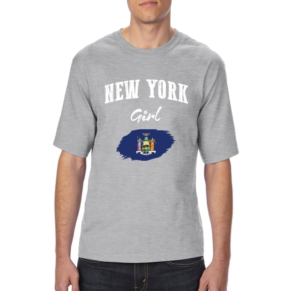 Normal is Boring - Big Men's T-Shirt, up to Tall Size 3XLT - New York Girl