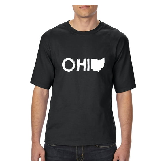 Normal is Boring - Big Men's T-Shirt, up to Tall Size 3XLT - Ohio Map