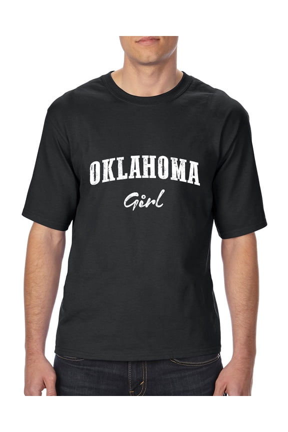 - Big Men's T-Shirt, up to Tall Size 3XLT - Oklahoma Girl