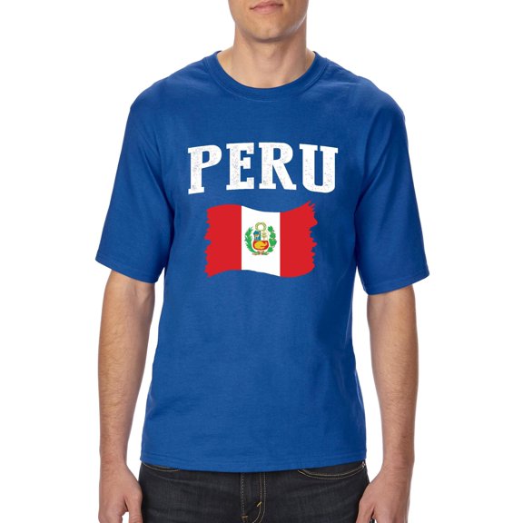 Normal is Boring - Big Men's T-Shirt, up to Tall Size 3XLT - Peru