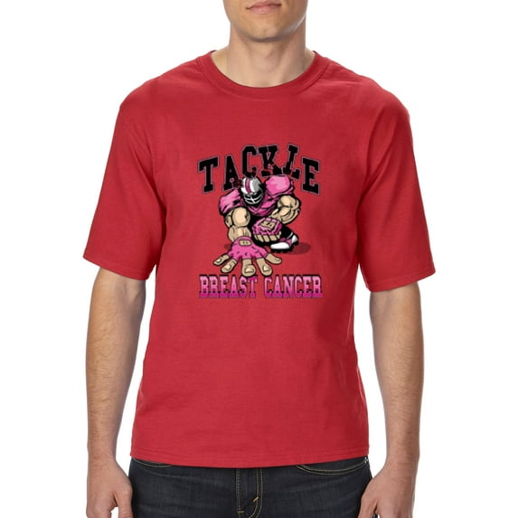 Normal is Boring - Big Men's T-Shirt, up to Tall Size 3XLT - Tackle Breast Cancer