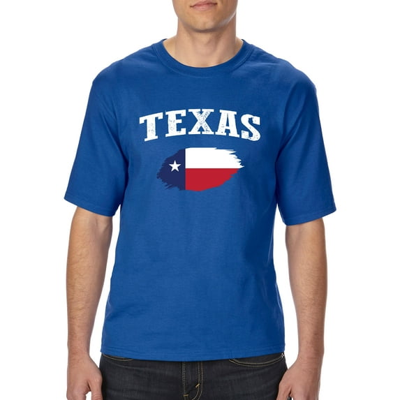Normal is Boring - Big Men's T-Shirt, up to Tall Size 3XLT - Texas Flag