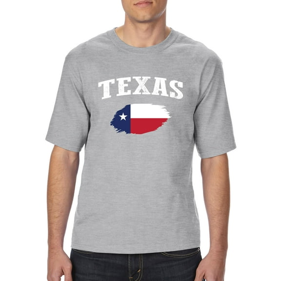 Normal is Boring - Big Men's T-Shirt, up to Tall Size 3XLT - Texas Flag