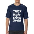 thumbnail image 1 of Normal is Boring - Big Men's T-Shirt, up to Tall Size 3XLT - Thick Thighs Save Lives, 1 of 5