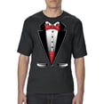 thumbnail image 1 of Normal is Boring - Big Men's T-Shirt, up to Tall Size 3XLT - Tuxedo Prom Costume, 1 of 5