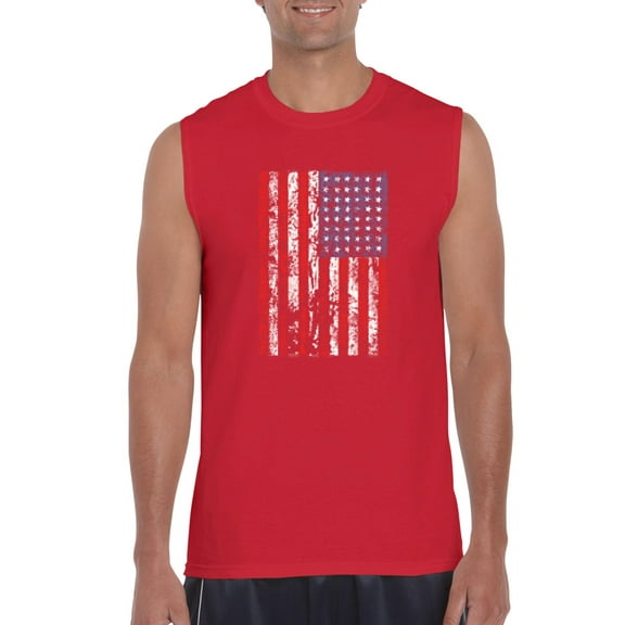 NIB - Men's Graphic T-Shirt Sleeveless - American Flag 4th of July
