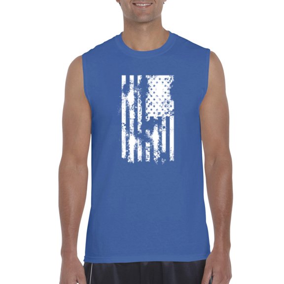 Normal is Boring - Men's Graphic T-Shirt Sleeveless, up to Men Size 3XL - American Flag 4th of July