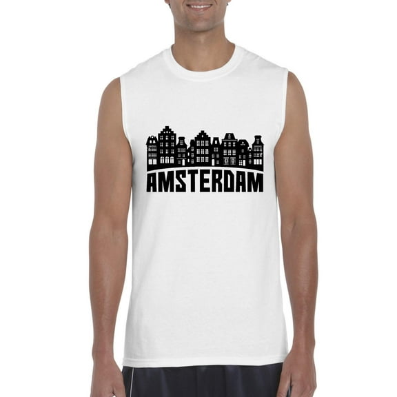 Normal is Boring - Men's Graphic T-Shirt Sleeveless, up to Men Size 3XL - Amsterdam
