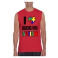 thumbnail image 1 of Normal is Boring - Men's Graphic T-Shirt Sleeveless, up to Men Size 3XL - Autism Awareness, 1 of 5