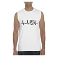 thumbnail image 1 of NIB - Men's Graphic T-Shirt Sleeveless - Basketball Heartbeat, 1 of 5