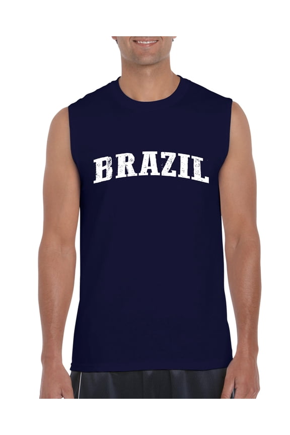 - Men's Graphic T-Shirt Sleeveless, up to Men Size 3XL - Brazil