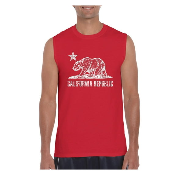 Normal is Boring - Men's Graphic T-Shirt Sleeveless, up to Men Size 3XL - California Bear