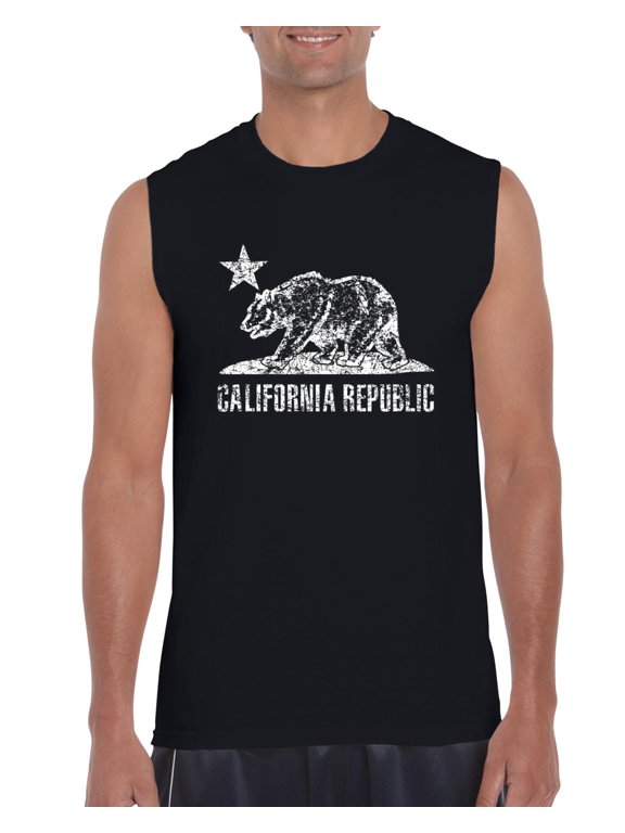 - Men's Graphic T-Shirt Sleeveless, up to Men Size 3XL - California Bear