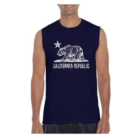 Normal is Boring - Men's Graphic T-Shirt Sleeveless, up to Men Size 3XL - California Bear