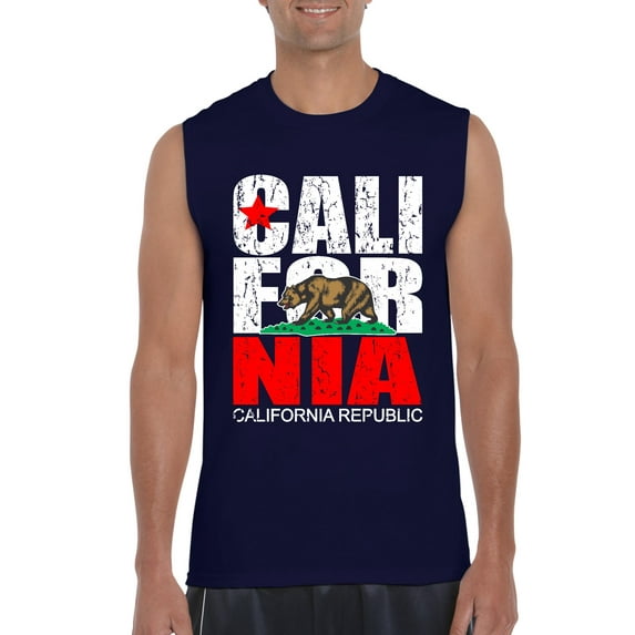 NIB - Men's Graphic T-Shirt Sleeveless - California Cali