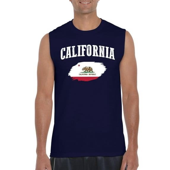 NIB - Men's Graphic T-Shirt Sleeveless - California Cali
