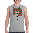 thumbnail image 1 of Normal is Boring - Men's Graphic T-Shirt Sleeveless, up to Men Size 3XL - Christmas Snowman Scarf, 1 of 2