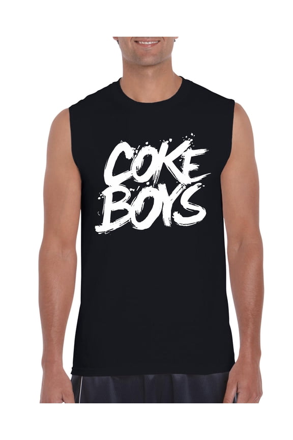 - Men's Graphic T-Shirt Sleeveless, up to Men Size 3XL - Coke Boys