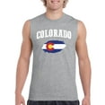 thumbnail image 1 of Normal is Boring - Men's Graphic T-Shirt Sleeveless, up to Men Size 3XL - Colorado Flag, 1 of 2
