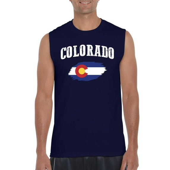 Normal is Boring - Men's Graphic T-Shirt Sleeveless, up to Men Size 3XL - Colorado Flag