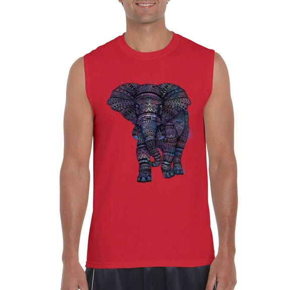 Normal is Boring - Men's Graphic T-Shirt Sleeveless, up to Men Size 3XL - Elephant