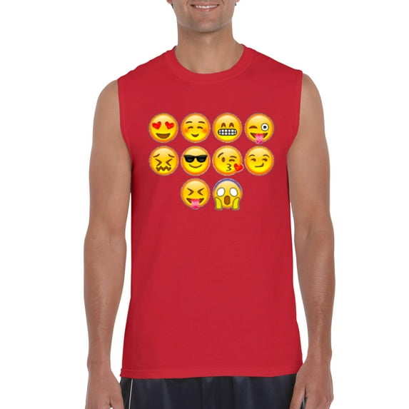 NIB - Men's Graphic T-Shirt Sleeveless - Emoji Entourage
