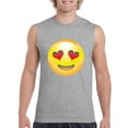 thumbnail image 1 of Normal is Boring - Men's Graphic T-Shirt Sleeveless, up to Men Size 3XL - Emoji Heart-Shaped Eyes, 1 of 2