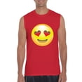 thumbnail image 1 of Normal is Boring - Men's Graphic T-Shirt Sleeveless, up to Men Size 3XL - Emoji Heart-Shaped Eyes, 1 of 5