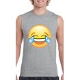 thumbnail image 1 of NIB - Men's Graphic T-Shirt Sleeveless - Emoji Laughing Tears, 1 of 5