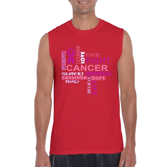 Normal is Boring - Men's Graphic T-Shirt Sleeveless, up to Men Size 3XL - Fight Breast Cancer