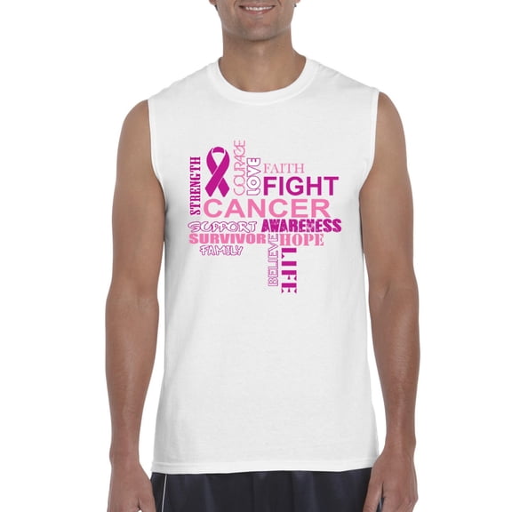 Normal is Boring - Men's Graphic T-Shirt Sleeveless, up to Men Size 3XL - Fight Breast Cancer