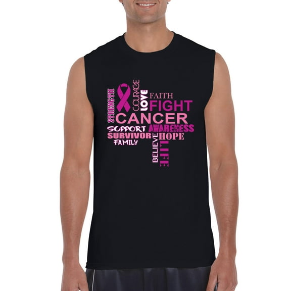 Normal is Boring - Men's Graphic T-Shirt Sleeveless, up to Men Size 3XL - Fight Breast Cancer