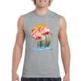 thumbnail image 1 of Normal is Boring - Men's Graphic T-Shirt Sleeveless, up to Men Size 3XL - Flamingo, 1 of 2