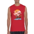thumbnail image 1 of Normal is Boring - Men's Graphic T-Shirt Sleeveless, up to Men Size 3XL - Flamingo, 1 of 5