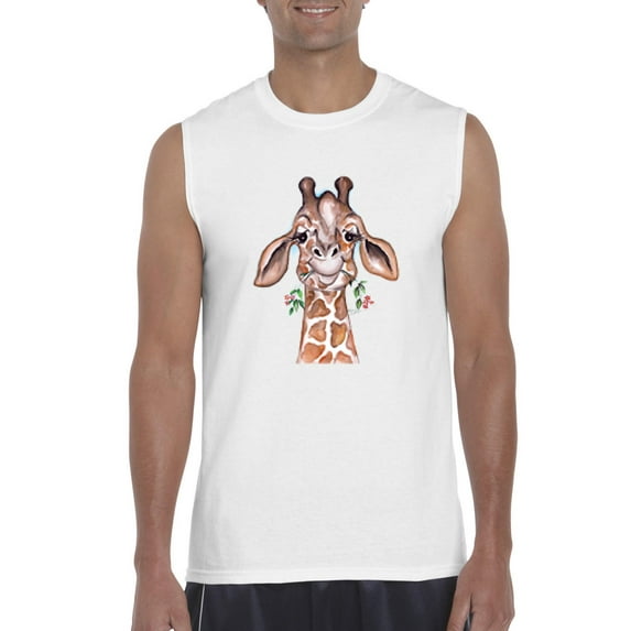 Normal is Boring - Men's Graphic T-Shirt Sleeveless, up to Men Size 3XL - Giraffe
