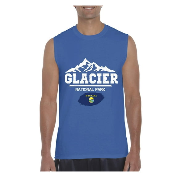 NIB - Men's Graphic T-Shirt Sleeveless - Glacier National Park