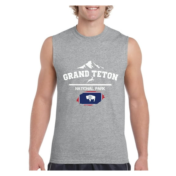 Normal is Boring - Men's Graphic T-Shirt Sleeveless, up to Men Size 3XL - Grand Teton National Park