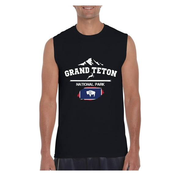 Normal is Boring - Men's Graphic T-Shirt Sleeveless, up to Men Size 3XL - Grand Teton National Park