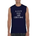 thumbnail image 1 of NIB - Men's Graphic T-Shirt Sleeveless - Halloween Costume Guy Has No Costume, 1 of 5