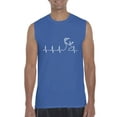 thumbnail image 1 of NIB - Men's Graphic T-Shirt Sleeveless - Deer Heartbeat, 1 of 5