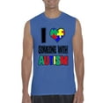 thumbnail image 1 of Normal is Boring - Men's Graphic T-Shirt Sleeveless, up to Men Size 3XL - I Love Someone With Autism, 1 of 2