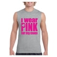 thumbnail image 1 of Normal is Boring - Men's Graphic T-Shirt Sleeveless, up to Men Size 3XL - I Wear Pink for My Sister, 1 of 5